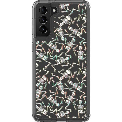 Galaxy S21 3D Glitch Grunge Skeleton Clear Phone Case - The Urban Flair