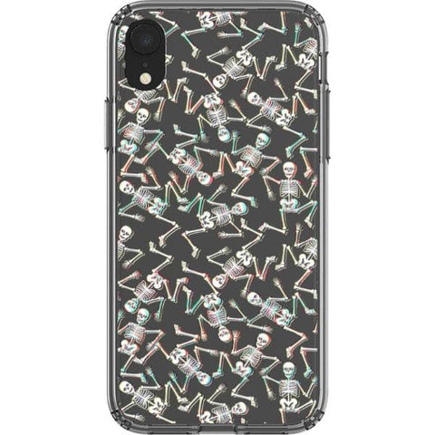 iPhone XR 3D Glitch Grunge Skeleton Clear Phone Case - The Urban Flair