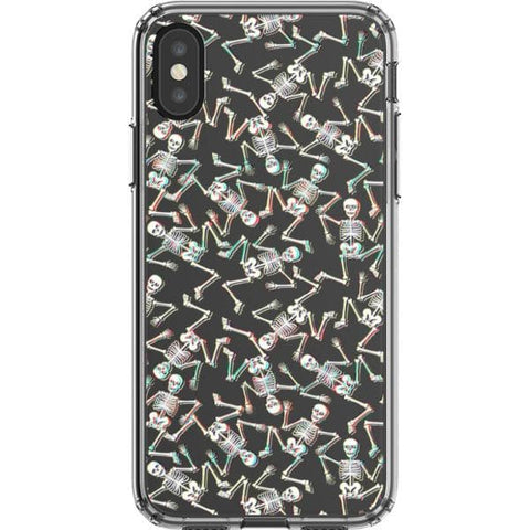iPhone X/XS 3D Glitch Grunge Skeleton Clear Phone Case - The Urban Flair