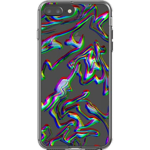 iPhone 7 Plus/8 Plus 3D Glitch Marble Effect Clear Phone Case - The Urban Flair