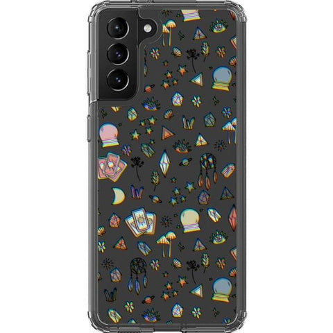 Galaxy S21 3D Glitch Mystic Doodles Clear Phone Case - The Urban Flair
