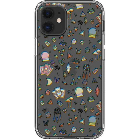 iPhone 12 Mini 3D Glitch Mystic Doodles Clear Phone Case - The Urban Flair