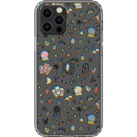 iPhone 12 Pro 3D Glitch Mystic Doodles Clear Phone Case - The Urban Flair