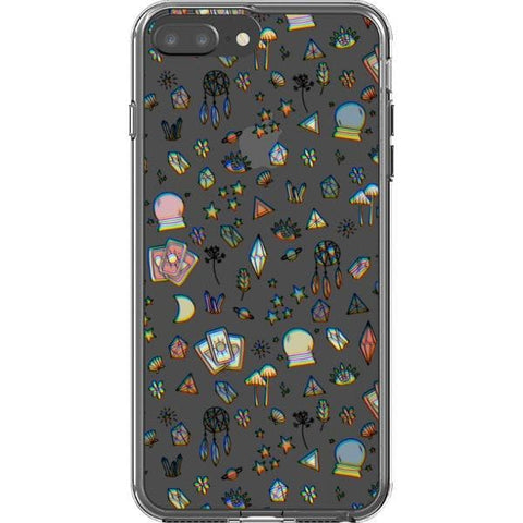 iPhone 7 Plus/8 Plus 3D Glitch Mystic Doodles Clear Phone Case - The Urban Flair