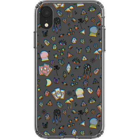 iPhone XR 3D Glitch Mystic Doodles Clear Phone Case - The Urban Flair