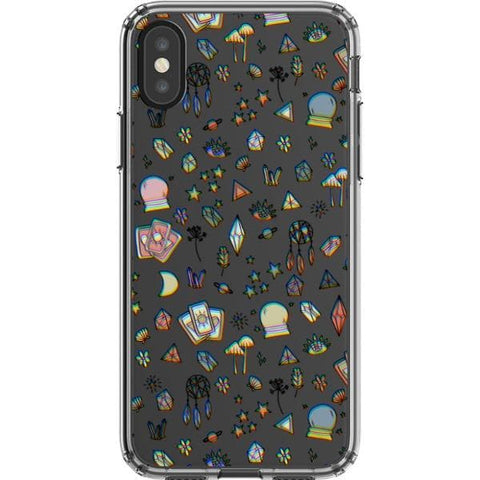 iPhone X/XS 3D Glitch Mystic Doodles Clear Phone Case - The Urban Flair