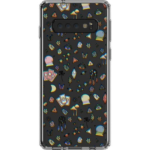 Galaxy S10 3D Glitch Mystic Doodles Clear Phone Case - The Urban Flair
