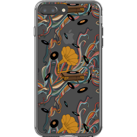 Art Nouveau Vinyl Record Player Clear Phone Case