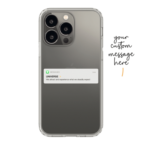 Fake Text Message Notifications Clear Phone Case