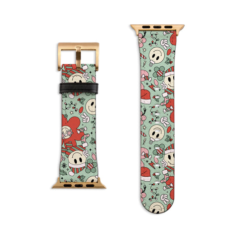 Christmas Smiley Face Apple Watch Band