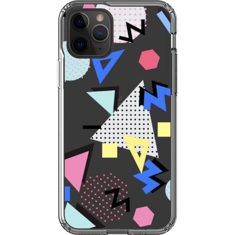 iPhone 11 Pro 90s Memphis Shapes Clear Phone Case - The Urban Flair