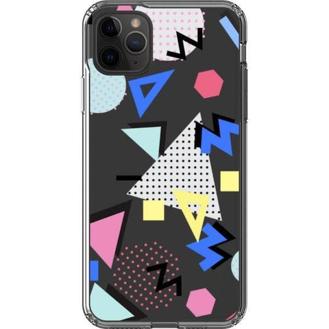 iPhone 11 Pro Max 90s Memphis Shapes Clear Phone Case - The Urban Flair