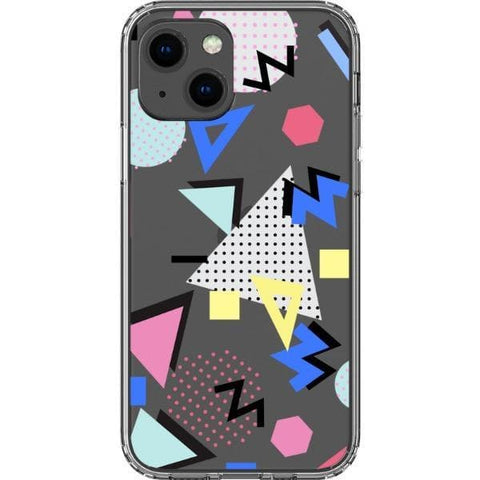 iPhone 13 90s Memphis Shapes Clear Phone Case - The Urban Flair