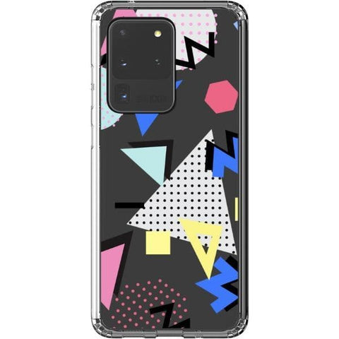 Galaxy S20 Ultra 90s Memphis Shapes Clear Phone Case - The Urban Flair