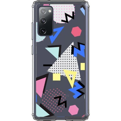 Galaxy S20 FE 90s Memphis Shapes Clear Phone Case - The Urban Flair