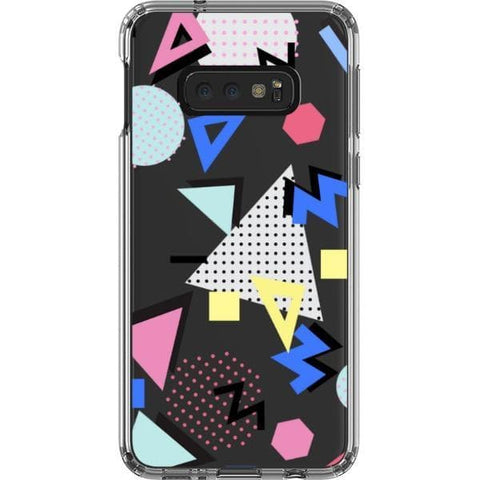 Galaxy S10e 90s Memphis Shapes Clear Phone Case - The Urban Flair