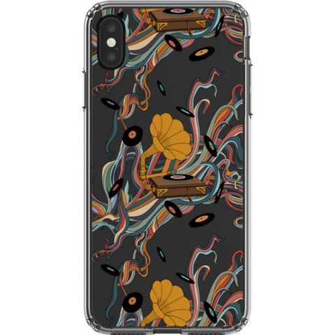 Art Nouveau Vinyl Record Player Clear Phone Case