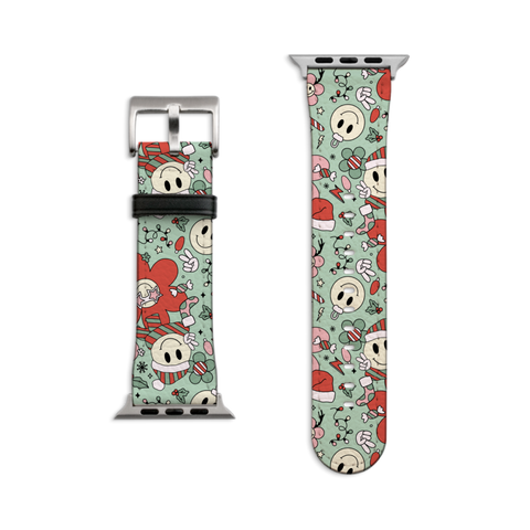 Christmas Smiley Face Apple Watch Band