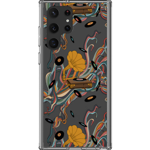 Art Nouveau Vinyl Record Player Clear Phone Case