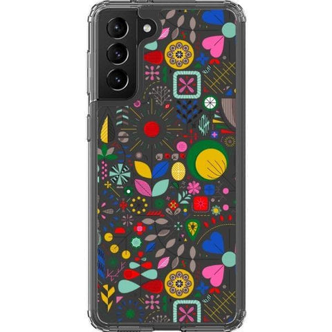 Galaxy S21 Plus Abstract Colorful Scandinavian Clear Phone Case - The Urban Flair