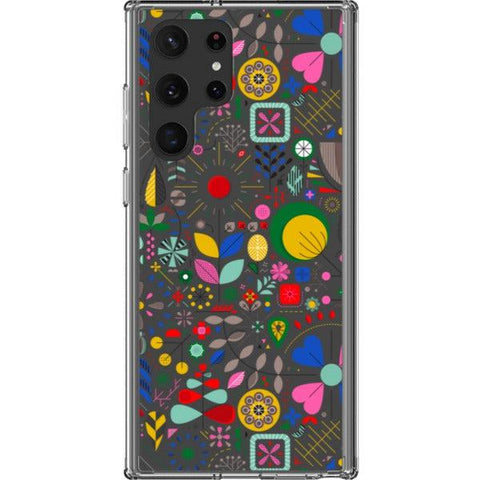Abstract Colorful Scandinavian Clear Phone Case Galaxy S22 Ultra exclusively offered by The Urban Flair