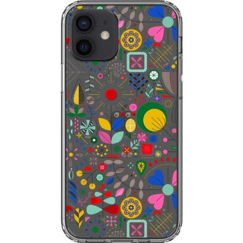 iPhone 12 Abstract Colorful Scandinavian Clear Phone Case - The Urban Flair