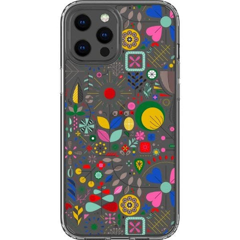 iPhone 12 Pro Max Abstract Colorful Scandinavian Clear Phone Case - The Urban Flair