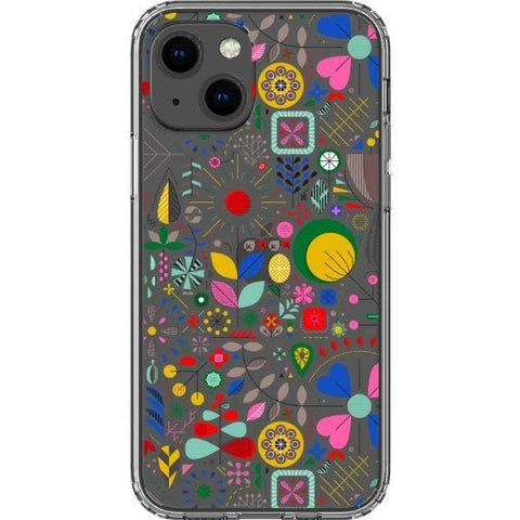 iPhone 13 Mini Abstract Colorful Scandinavian Clear Phone Case - The Urban Flair