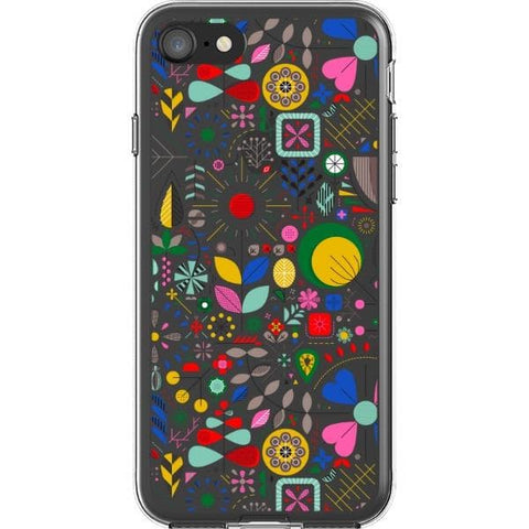 iPhone 7/8/SE 2020 Abstract Colorful Scandinavian Clear Phone Case - The Urban Flair