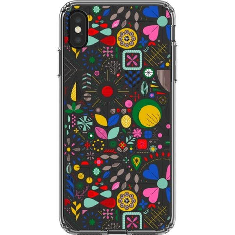 iPhone XS Max Abstract Colorful Scandinavian Clear Phone Case - The Urban Flair