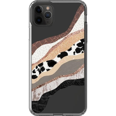 iPhone 11 Pro Max Abstract Cow Print Clear Phone Case - The Urban Flair