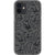 iPhone 12 Black Abstract Line Art Faces Clear Phone Cases - The Urban Flair