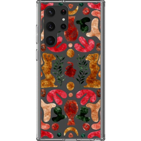 Abstract Matisse Shapes Clear Phone Case Galaxy S22 Ultra exclusively offered by The Urban Flair