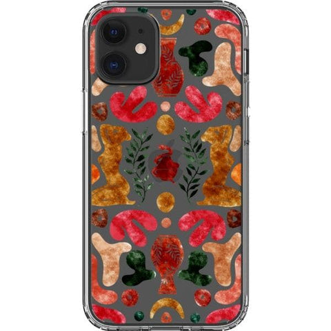 iPhone 12 Mini Abstract Matisse Shapes Clear Phone Case - The Urban Flair