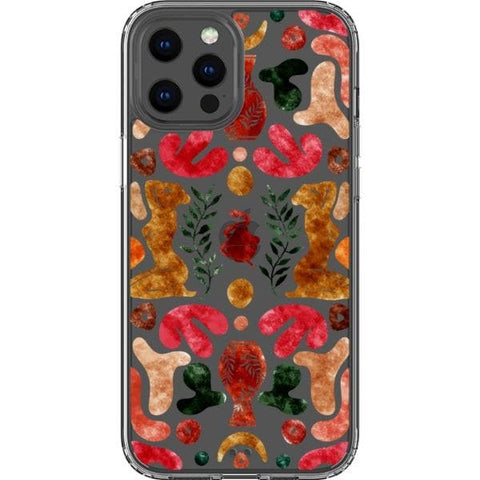 iPhone 12 Pro Max Abstract Matisse Shapes Clear Phone Case - The Urban Flair