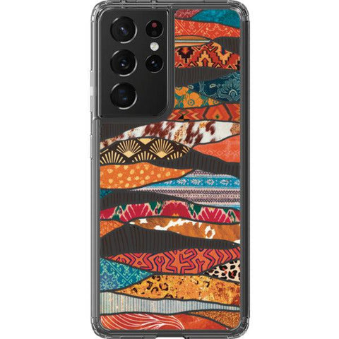 Abstract Southwestern Prints Clear Phone Case Galaxy S21 Ultra exclusively offered by The Urban Flair