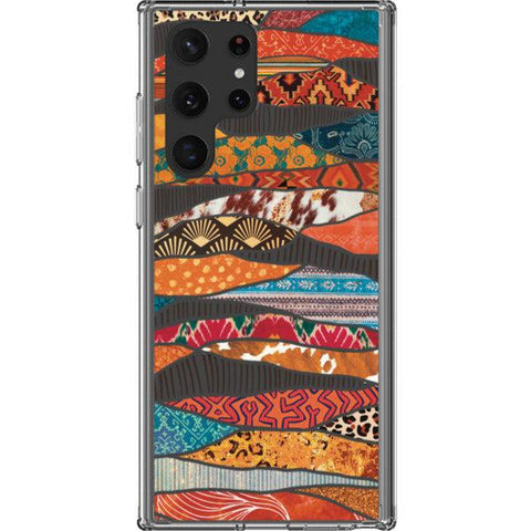 Abstract Southwestern Prints Clear Phone Case Galaxy S22 Ultra exclusively offered by The Urban Flair