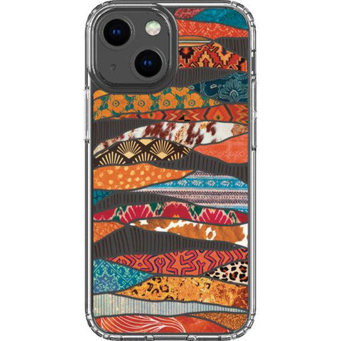 Abstract Southwestern Prints Clear Phone Case iPhone 13 Mini exclusively offered by The Urban Flair