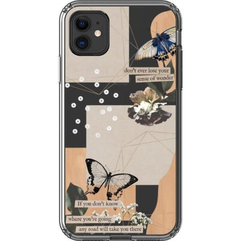 iPhone 11 Aesthetic Butterfly Collage Clippings Clear Phone Case - The Urban Flair