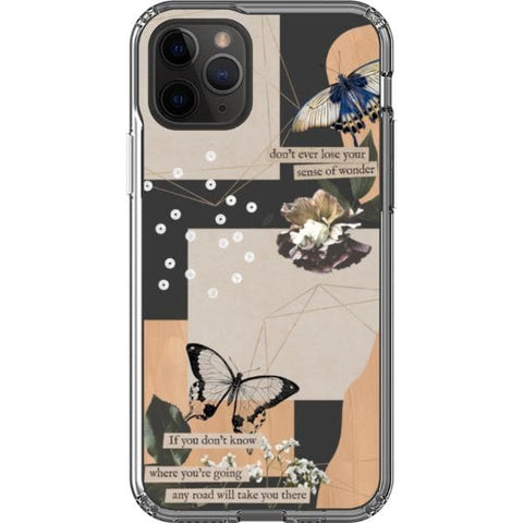 iPhone 11 Pro Aesthetic Butterfly Collage Clippings Clear Phone Case - The Urban Flair