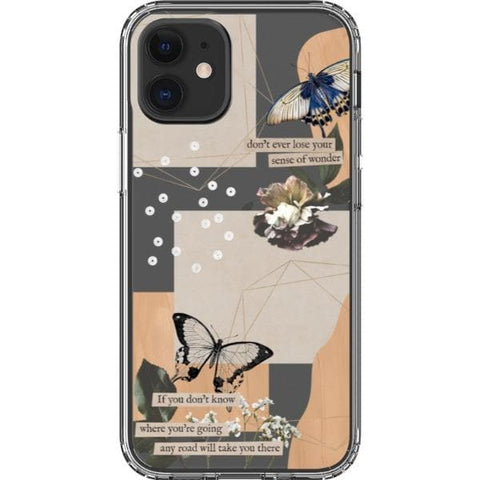iPhone 12 Mini Aesthetic Butterfly Collage Clippings Clear Phone Case - The Urban Flair
