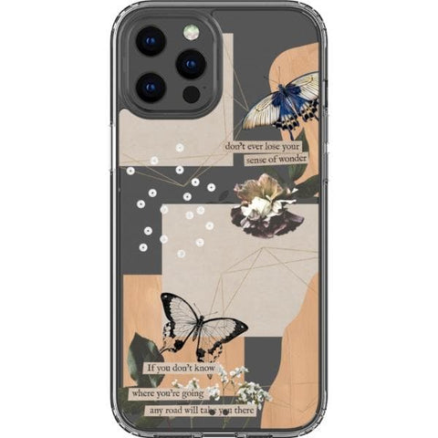 iPhone 13 Pro Max Aesthetic Butterfly Collage Clippings Clear Phone Case - The Urban Flair