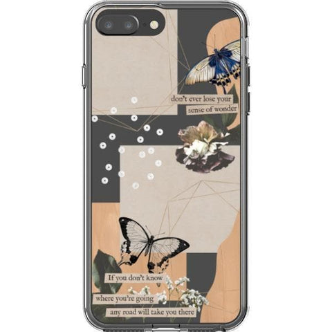 iPhone 7 Plus/8 Plus Aesthetic Butterfly Collage Clippings Clear Phone Case - The Urban Flair