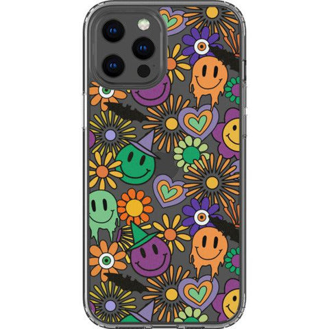 Aesthetic Halloween Smiley Face Clear Phone Case iPhone 12 Pro Max exclusively offered by The Urban Flair