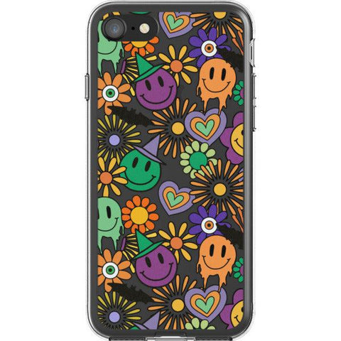 Aesthetic Halloween Smiley Face Clear Phone Case iPhone 7/8 exclusively offered by The Urban Flair