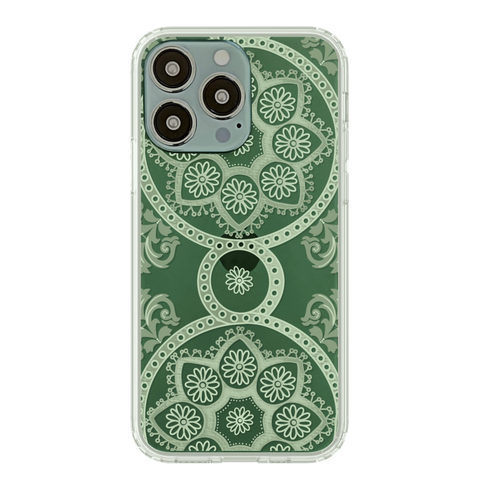 Best Phone Cases For New Alpine Green iPhone 13 Pro & 13 Pro Max, Clear Covers With Aesthetic Designs: Boho Abstract Shapes Line Art