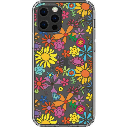 Aesthetic Retro Flowers Clear Phone Case iPhone 12 Pro exclusively offered by The Urban Flair