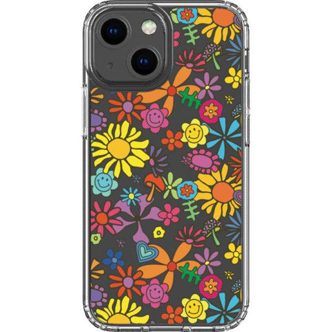 Aesthetic Retro Flowers Clear Phone Case iPhone 13 Mini exclusively offered by The Urban Flair