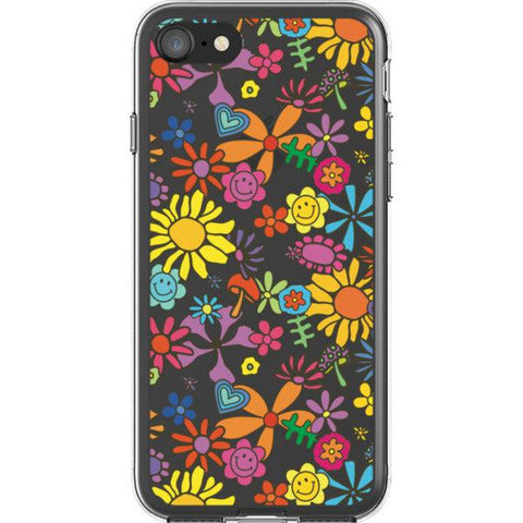 Aesthetic Retro Flowers Clear Phone Case iPhone 7/8 exclusively offered by The Urban Flair