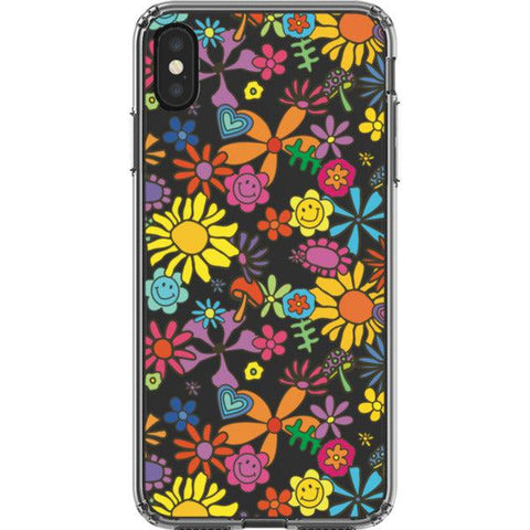 Aesthetic Retro Flowers Clear Phone Case iPhone XS Max exclusively offered by The Urban Flair
